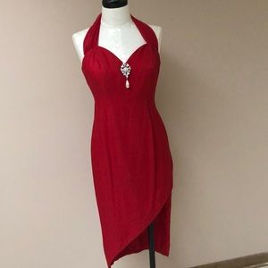 Red evening dress size 8